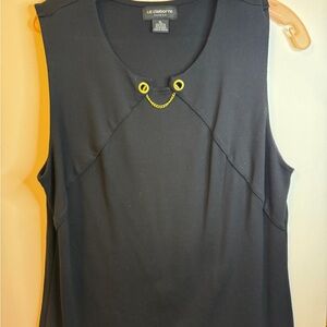 Liz Claiborne Black Sleeveless Top